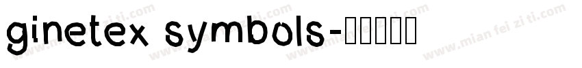 ginetex symbols字体转换